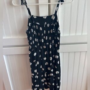 Floral Black Kids Casual Dress